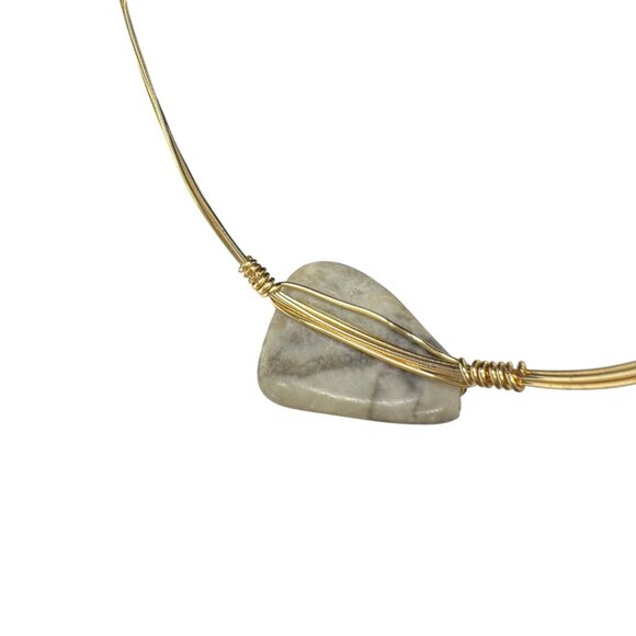 Gold Wire Stone Bracelet - Picture 8 of 8